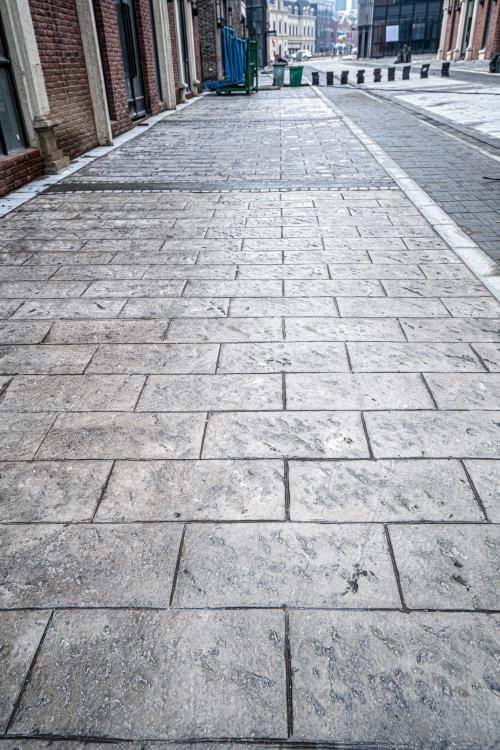 商业街路面压花